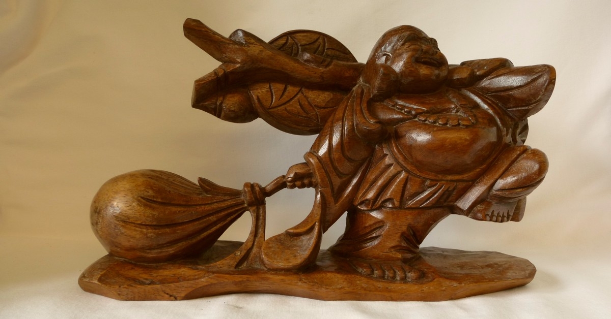 Carved-wood-Buddha