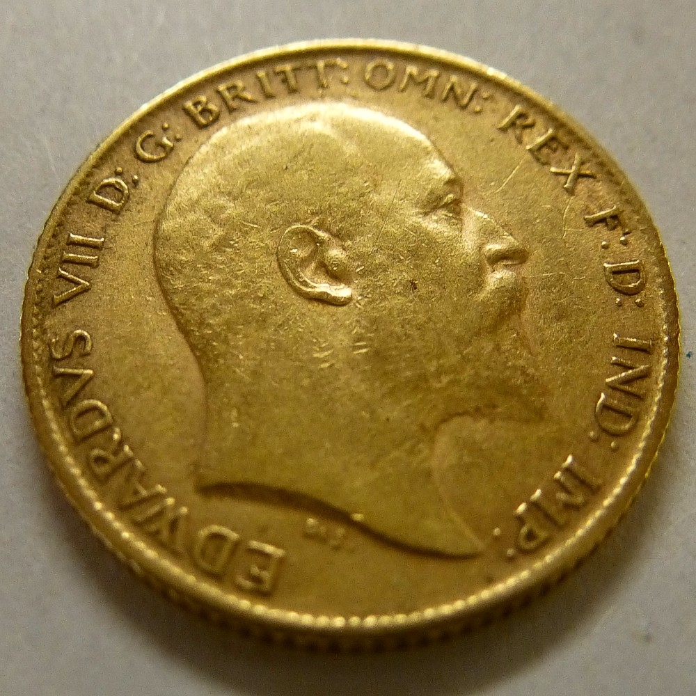 Antique-gold-half-sovereign-Edward VII