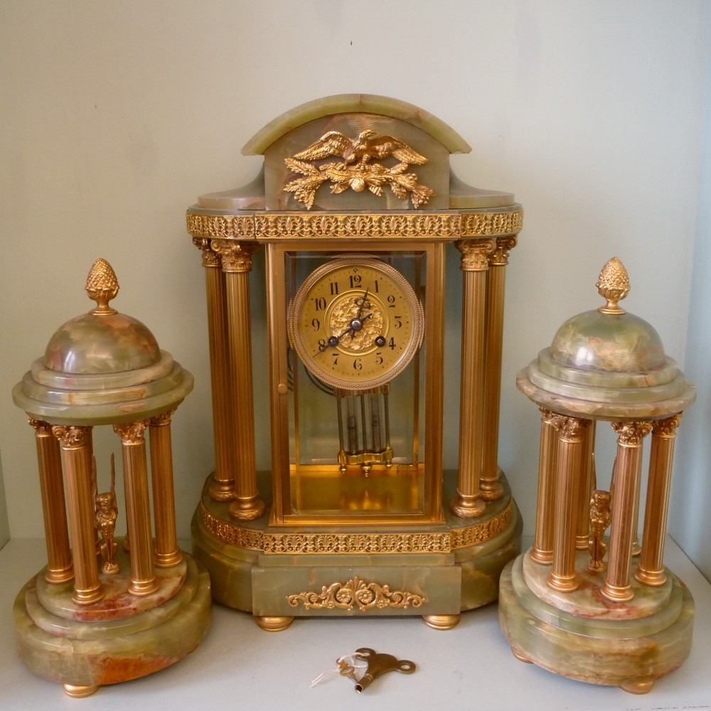Onyx-clock-garniture-classical-palladian