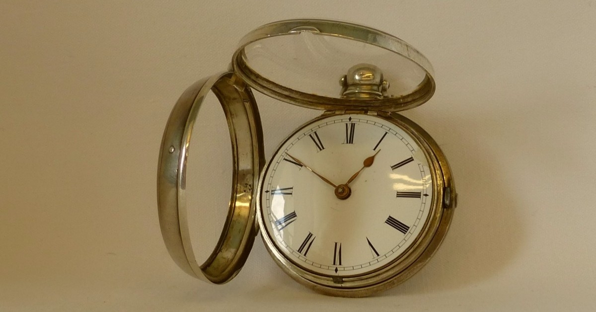 Silver-case-watch
