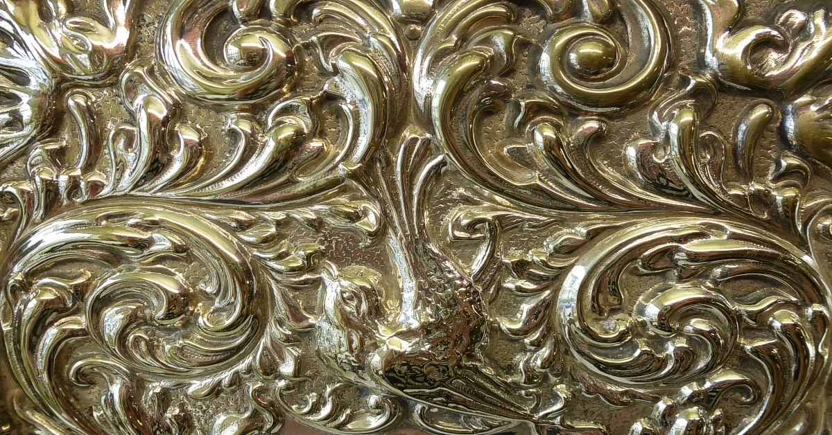 Antique-silver-plated-repoussé-tray